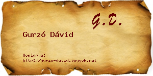 Gurzó Dávid névjegykártya