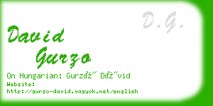 david gurzo business card